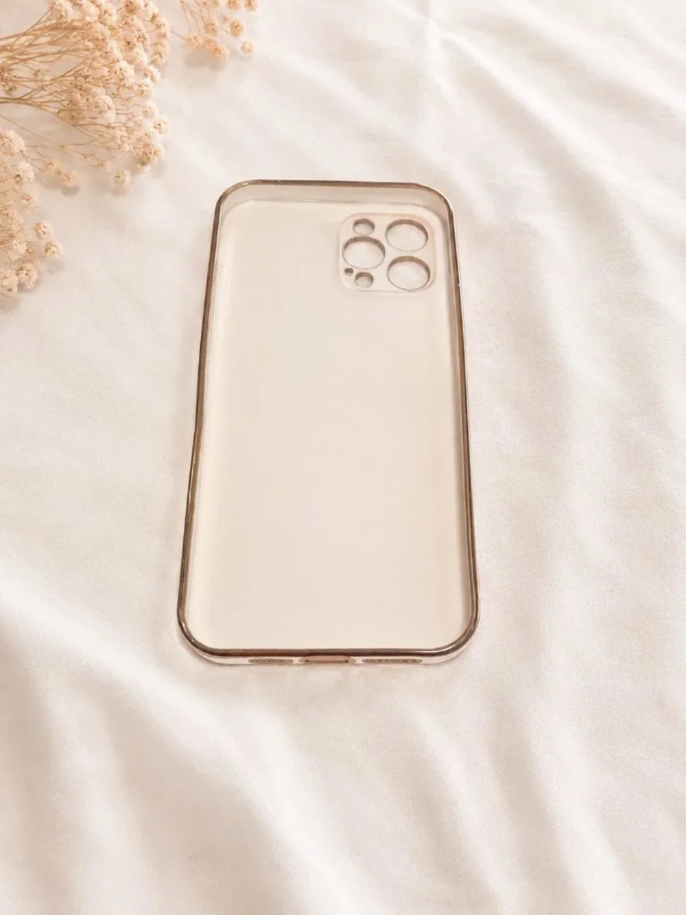 iPhone 12 Pro Max White & Gold Ring Holder Case | Elegant Mirror Phone Case